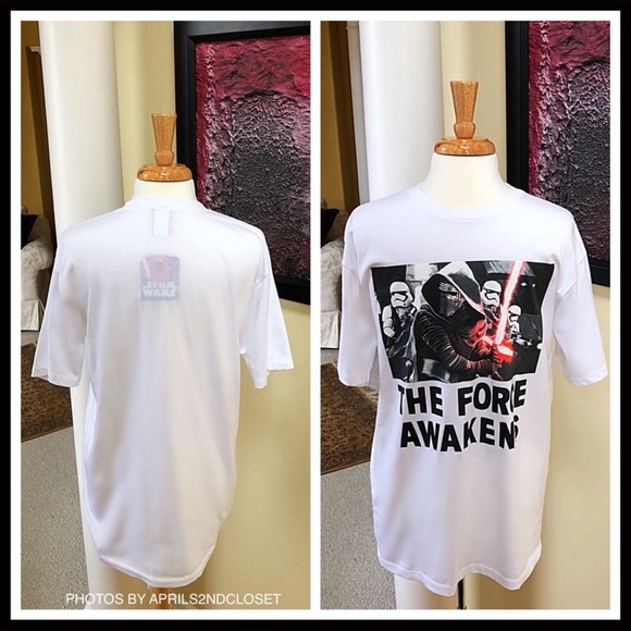 STAR WARS 100% WHITE COTTON SHORT SLEEVE TEE T-SHIRT GRAPHIC KNIT TOP A2C - Picture 3 of 6